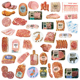 Hako Stickers Meat Market dans le groupe Loisirs créatifs / Former / Stickers chez Pen Store (134453)