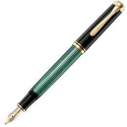 Stylo-plume Souverän M400 Black/Green dans le groupe Stylos / Stylo haute de gamme / Stylo à plume chez Pen Store (134762_r)