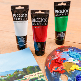 Peinture acrylique Primaries 5x120 ml dans le groupe Matériels d'artistes / Couleurs de l'artiste / Peinture acrylique chez Pen Store (134965)