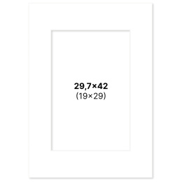 Passe-partout Blanc 29,7x42 A3 dans le groupe Loisirs créatifs / Organiser / Cadres / Passe-partout chez Pen Store (135109)