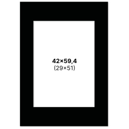 Passe-partout Noir 42x59,4 cm A2 dans le groupe Loisirs créatifs / Organiser / Cadres / Passe-partout chez Pen Store (135123)