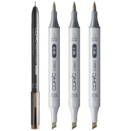 Ciao Shade Set Light Warm Gray Lot de 4 dans le groupe Stylos / Crayons d'artistes / Feutres d'illustrations chez Pen Store (135145)