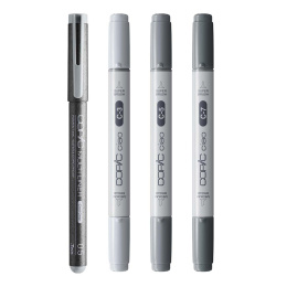 Ciao Shade Set Dark Cool Gray Lot de 4 dans le groupe Stylos / Crayons d'artistes / Feutres d'illustrations chez Pen Store (135146)