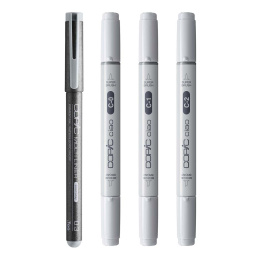 Ciao Shade Set Light Cool Gray Lot de 4 dans le groupe Stylos / Crayons d'artistes / Feutres d'illustrations chez Pen Store (135147)