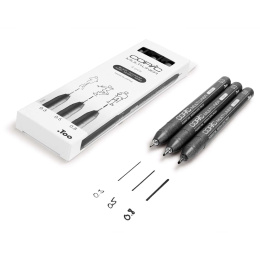 Multiliner Classic Lot de 3 Black Medium dans le groupe Stylos / Écrire / Feutres Fineliners chez Pen Store (135149)