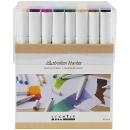 Markers 48-set dans le groupe Stylos / Crayons d'artistes / Feutres d'illustrations chez Pen Store (135226)