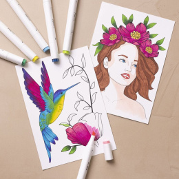 Markers 48-set dans le groupe Stylos / Crayons d'artistes / Feutres d'illustrations chez Pen Store (135226)