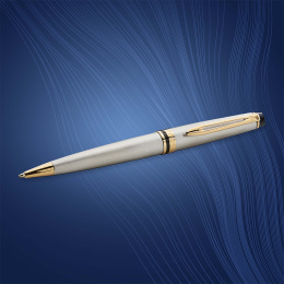 Expert Steel/Gold Stylo à bille dans le groupe Stylos / Stylo haute de gamme / Stylo à bille chez Pen Store (135461)