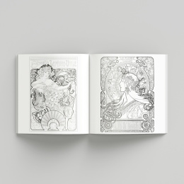 Alphonse Mucha Coloring Book dans le groupe Loisirs créatifs / Livres / Album de coloriage pour les adultes chez Pen Store (135494)