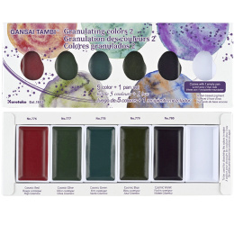Gansai Tambi Aquarelle lot de 5 Granulating Colors 2 dans le groupe Matériels d'artistes / Couleurs de l'artiste / Peinture aquarelle / Aquarelle en godet chez Pen Store (135537)