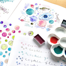 Gansai Tambi Aquarelle lot de 5 Granulating Colors 2 dans le groupe Matériels d'artistes / Couleurs de l'artiste / Peinture aquarelle / Aquarelle en godet chez Pen Store (135537)