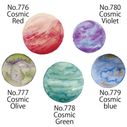 Gansai Tambi Aquarelle lot de 5 Granulating Colors 2 dans le groupe Matériels d'artistes / Couleurs de l'artiste / Peinture aquarelle / Aquarelle en godet chez Pen Store (135537)
