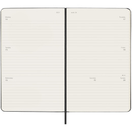 Calendrier 18M Weekly Hard Cover Horisontell Large Black dans le groupe Papiers & Blocs / Calendriers et agendas / Calendriers 18 mois chez Pen Store (135594)