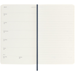 Calendrier 18M WeekNote Soft Cover Large Sapphire Blue dans le groupe Papiers & Blocs / Calendriers et agendas / Calendriers 18 mois chez Pen Store (135599)