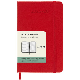 Calendrier 18M WeekNote Hard Cover Pocket Red dans le groupe Papiers & Blocs / Calendriers et agendas / Calendriers 18 mois chez Pen Store (135601)