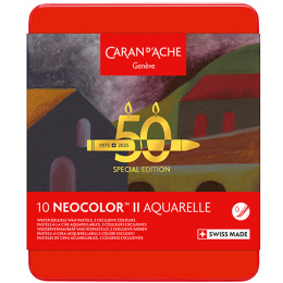 Neocolor II Aquarelle 50 Years Dark Set de 10 dans le groupe Matériels d'artistes / Couleurs de l'artiste / Pastels / Pastels à la cire chez Pen Store (135632)