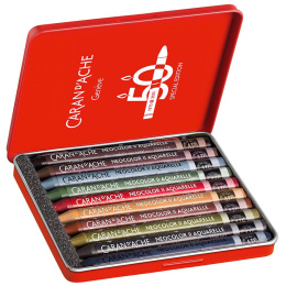 Neocolor II Aquarelle 50 Years Dark Set de 10 dans le groupe Matériels d'artistes / Couleurs de l'artiste / Pastels / Pastels à la cire chez Pen Store (135632)