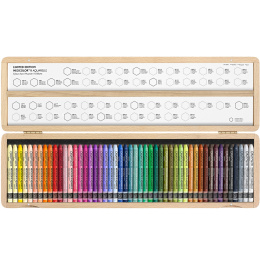Neocolor II Aquarelle 50 years Wooden Box Set de 50 dans le groupe Matériels d'artistes / Couleurs de l'artiste / Pastels / Pastels à la cire chez Pen Store (135633)