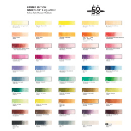 Neocolor II Aquarelle 50 years Wooden Box Set de 50 dans le groupe Matériels d'artistes / Couleurs de l'artiste / Pastels / Pastels à la cire chez Pen Store (135633)