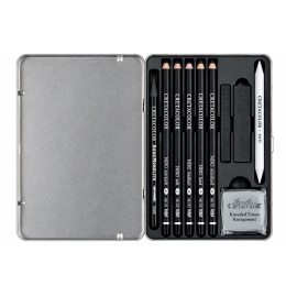 Deep Black Set de dessin 10 pièces dans le groupe Matériels d'artistes / Craie et Graphite / Fusain et crayons fusains chez Pen Store (135646)