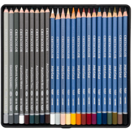 The Aquarino Box set d'aquarelles 24 pièces dans le groupe Stylos / Crayons d'artistes / Crayons aquarellables chez Pen Store (135647)