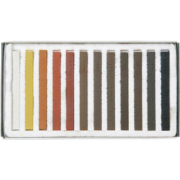 Pastels durs Brun/Rouge set de 12 dans le groupe Matériels d'artistes / Craie et Graphite / Craies pastel chez Pen Store (135651)