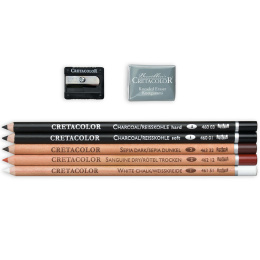 Set d'esquisse 7 pièces dans le groupe Matériels d'artistes / Craie et Graphite / Fusain et crayons fusains chez Pen Store (135652)