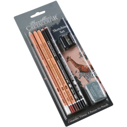 Set d'esquisse 7 pièces dans le groupe Matériels d'artistes / Craie et Graphite / Fusain et crayons fusains chez Pen Store (135652)