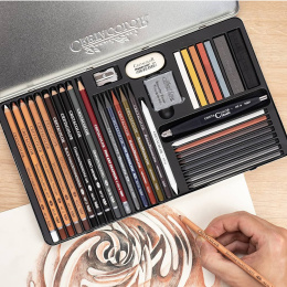 Ultimo Ensemble de dessin 35 pièces dans le groupe Matériels d'artistes / Craie et Graphite / Graphite et crayon à papier chez Pen Store (135653)