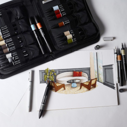 Promarker Interiors Wallet Lot de 25 dans le groupe Stylos / Crayons d'artistes / Feutres d'illustrations chez Pen Store (135656)
