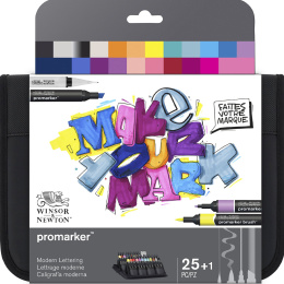 Promarker Modern Lettering Wallet Lot de 25 dans le groupe Stylos / Crayons d'artistes / Feutres d'illustrations chez Pen Store (135657)