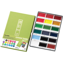 Gansai Tambi Aquarelle Lot de 18 dans le groupe Matériels d'artistes / Couleurs de l'artiste / Peinture aquarelle / Aquarelle en godet chez Pen Store (135660)