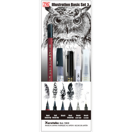 Inktober Illustration Basic set Lot de 5 dans le groupe Stylos / Crayons d'artistes / Feutres pinceaux chez Pen Store (135666)