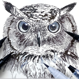 Inktober Illustration Basic set Lot de 5 dans le groupe Stylos / Crayons d'artistes / Feutres pinceaux chez Pen Store (135666)