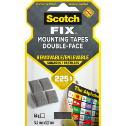 Scotch-FIX Pastilles de fixation amovibles 12,7x12,7 mm pack de 64 dans le groupe Loisirs créatifs / Accessoires Hobby / Ruban adhésif / Pastilles adhésives chez Pen Store (135681)