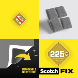 Scotch-FIX Pastilles de fixation amovibles 12,7x12,7 mm pack de 64 dans le groupe Loisirs créatifs / Accessoires Hobby / Ruban adhésif / Pastilles adhésives chez Pen Store (135681)