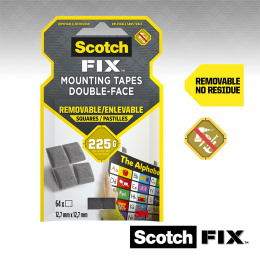Scotch-FIX Pastilles de fixation amovibles 12,7x12,7 mm pack de 64 dans le groupe Loisirs créatifs / Accessoires Hobby / Ruban adhésif / Pastilles adhésives chez Pen Store (135681)