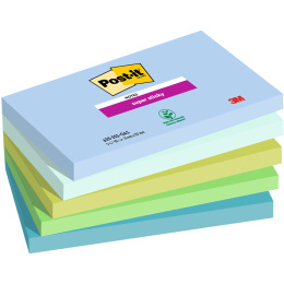 Post-it Super Sticky 76x127 Mélange de couleurs Oasis pack de 5 dans le groupe Papiers & Blocs / Écrire et consigner / Post-it et blocs-notes chez Pen Store (135717)