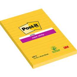 Post-It Super Sticky 102x152 Jaune ligné dans le groupe Papiers & Blocs / Écrire et consigner / Post-it et blocs-notes chez Pen Store (135727)