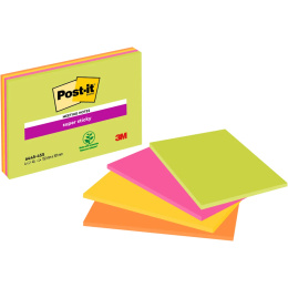 Post‑it Super Sticky 152×101 Meeting mélange de couleurs fluo pack de 4 dans le groupe Papiers & Blocs / Écrire et consigner / Post-it et blocs-notes chez Pen Store (135734)