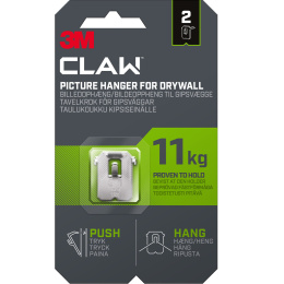 Claw Crochet pour cadre sur plaque de plâtre 11 kg lot de 2 dans le groupe Loisirs créatifs / Organiser / Cadres / Système de suspension pour cadres chez Pen Store (135735)