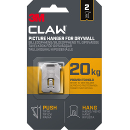 Claw Crochet pour cadre sur plaque de plâtre 20 kg lot de 2 dans le groupe Loisirs créatifs / Organiser / Cadres / Système de suspension pour cadres chez Pen Store (135737)