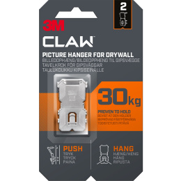 Claw Crochet pour cadre sur plaque de plâtre 30 kg lot de 2 dans le groupe Loisirs créatifs / Organiser / Cadres / Système de suspension pour cadres chez Pen Store (135739)
