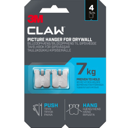 Claw Crochet pour cadre sur plaque de plâtre 7 kg lot de 4 dans le groupe Loisirs créatifs / Organiser / Cadres / Système de suspension pour cadres chez Pen Store (135741)