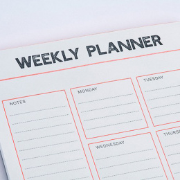 Letterpress Weekly Planner dans le groupe Papiers & Blocs / Écrire et consigner / Post-it et blocs-notes chez Pen Store (135794)