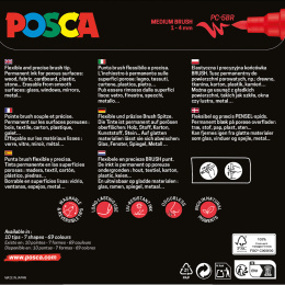 Posca Brush PC-5BR lot de 8 dans le groupe Stylos / Crayons d'artistes / Feutres d'illustrations chez Pen Store (135920)