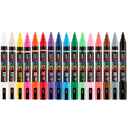 Posca Brush PC-5BR lot de 16 dans le groupe Stylos / Crayons d'artistes / Feutres d'illustrations chez Pen Store (135921)