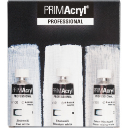 PRIMAcryl Peinture acrylique 35 ml Blanc ensemble de 3 dans le groupe Matériels d'artistes / Couleurs de l'artiste / Peinture acrylique chez Pen Store (136015)