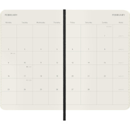 Calendrier 12M Monthly 2026 Softcover Pocket Black dans le groupe Papiers & Blocs / Calendriers et agendas / Calendriers 12 mois chez Pen Store (136098)