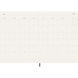 Calendrier 12M Monthly 2026 Softcover XL Black dans le groupe Papiers & Blocs / Calendriers et agendas / Calendriers 12 mois chez Pen Store (136099)